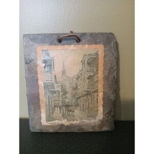 New Orleans Vieux Carré Antique Roof Slate Art Tile Vintage Architecture